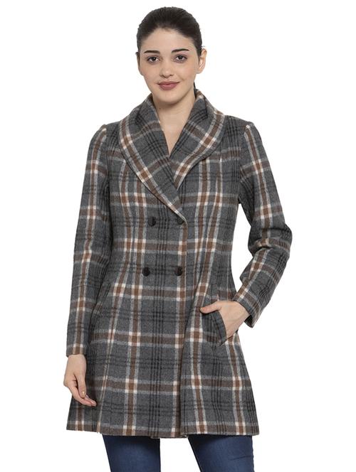 checkered trench coat - 17371417 - Very Small Image - 1