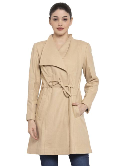 lapel neck trench/overcoat coat - 17371424 - Very Small Image - 1