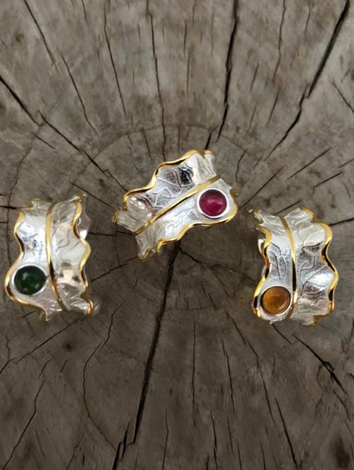 green silver finger ring - 17371789 - Very Small Image - 1