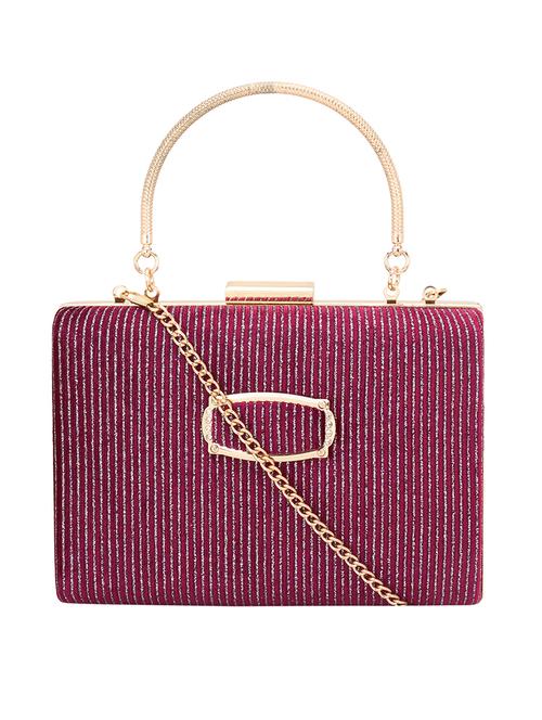 maroon velvet box clutch - 17371974 - Very Small Image - 1