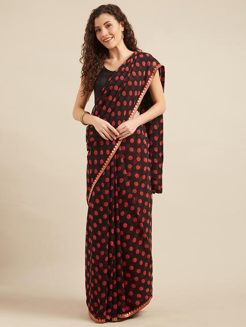 leheriya printed saree with blouse - 17373835 - Very Small Image - 1