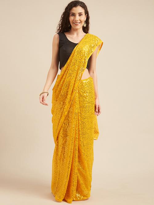 geometrical printed saree with blouse - 17373851 - Very Small Image - 1