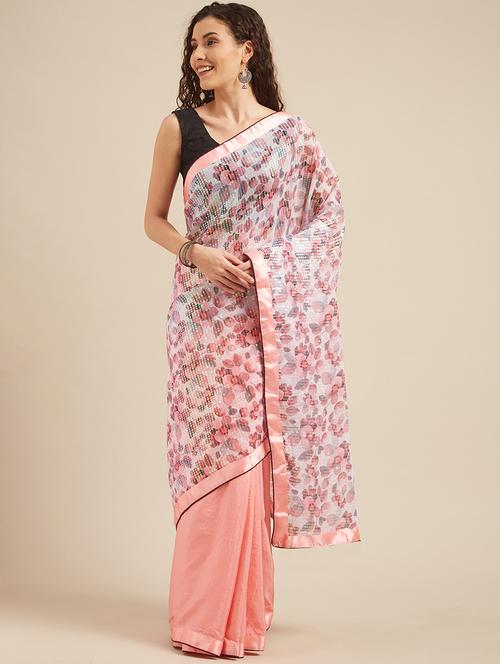 ombre printed saree with blouse - 17373870 - Very Small Image - 1