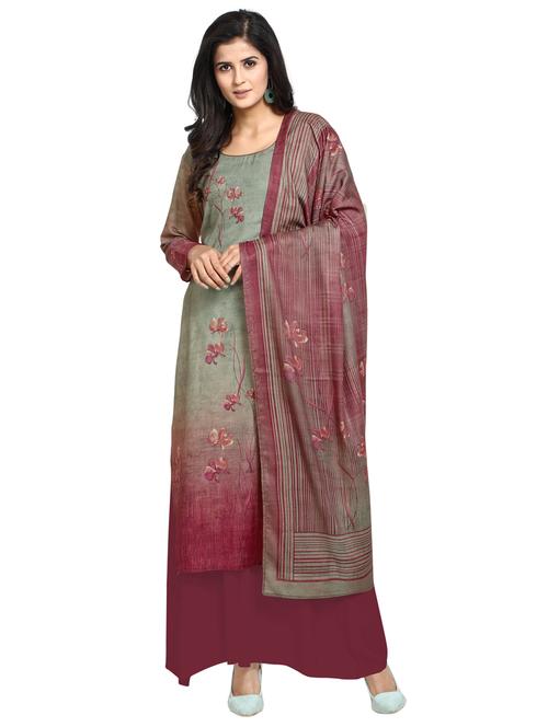 digital print unstitched suit - 17374278 - Very Small Image - 1