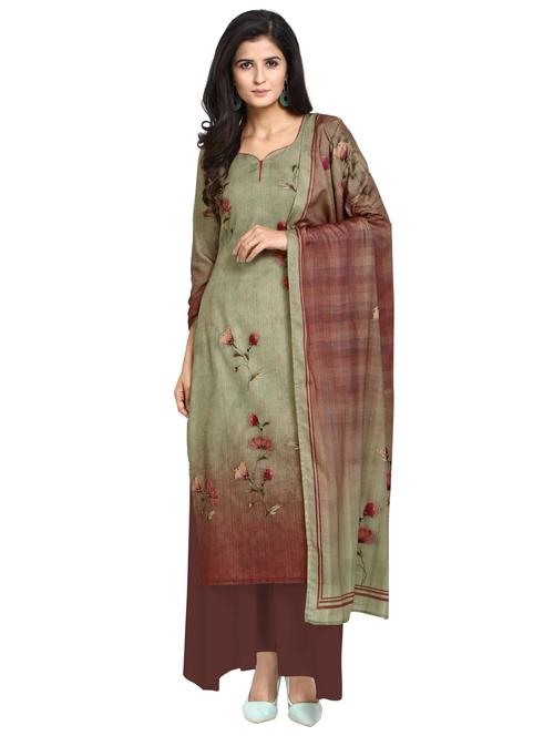digital print unstitched suit - 17374280 - Very Small Image - 1