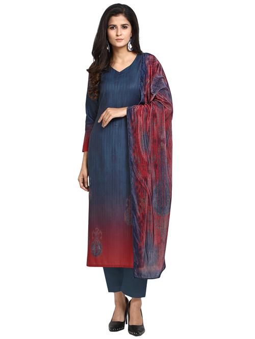 printed unstitched suit - 17374297 - Very Small Image - 1