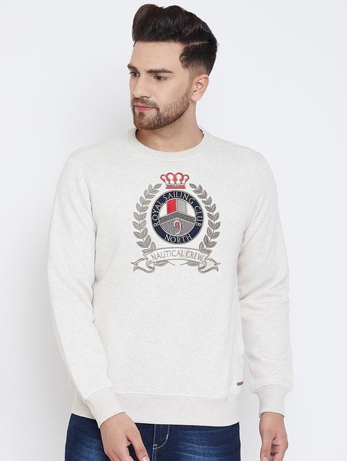 grey chest print sweatshirt - 17374544 - Very Small Image - 1