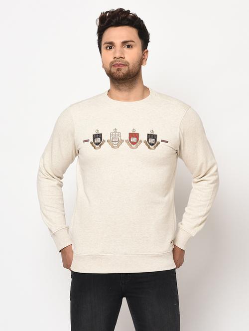 off white chest print sweatshirt - 17374546 - Very Small Image - 1