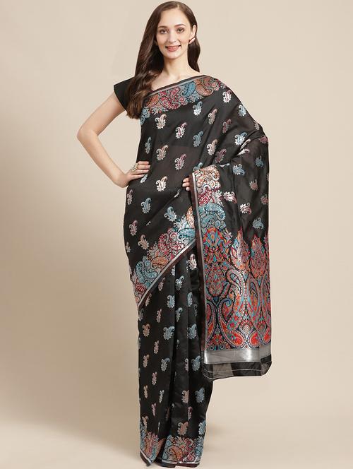 women's banarasi saree with blouse - 17375091 - Very Small Image - 1