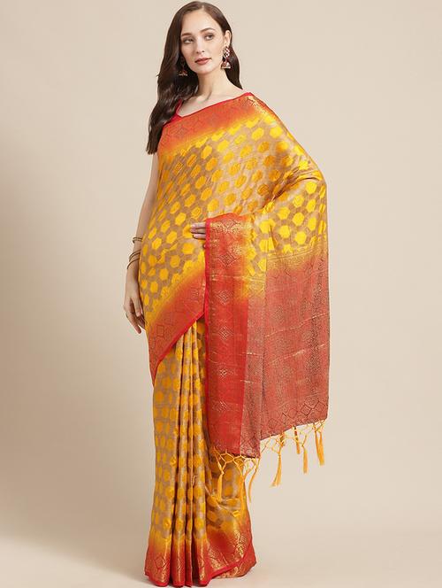 zari work woven saree - 17375118 - Very Small Image - 1
