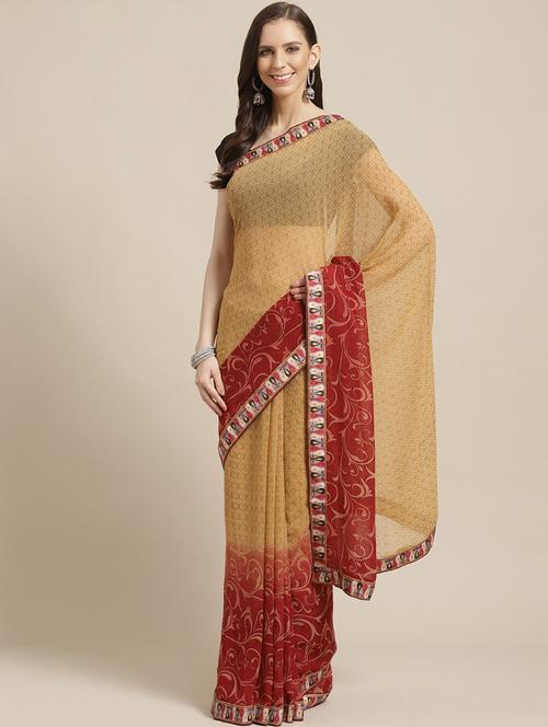geometric printed saree - 17375131 - Very Small Image - 1