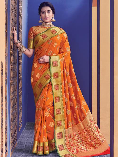 zari work handloom saree - 17375251 - Very Small Image - 1