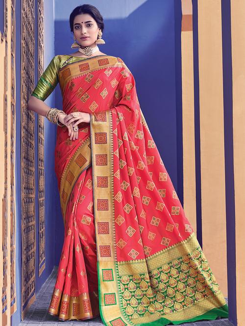 zari work handloom saree - 17375254 - Very Small Image - 1