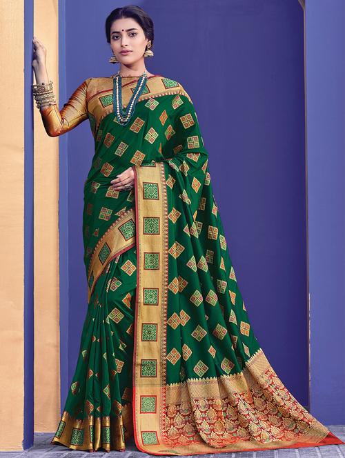 zari work handloom saree - 17375255 - Very Small Image - 1