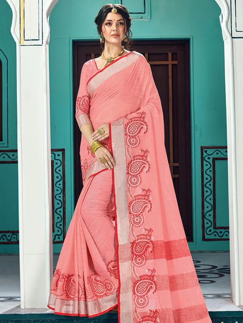 paisley handloom saree - 17375257 - Very Small Image - 1