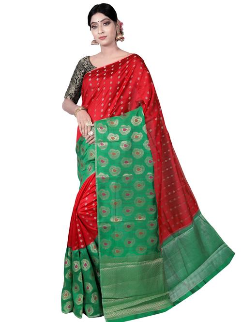 zari work banarasi saree with blouse - 17375422 - Very Small Image - 1