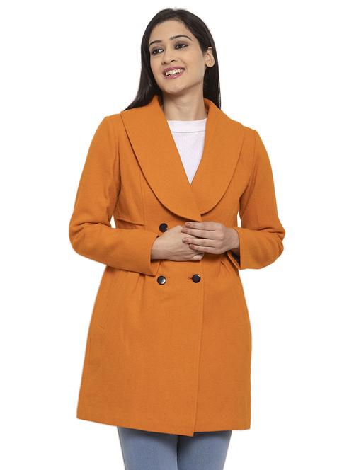 lapel neck trench/overcoat coat - 17375471 - Very Small Image - 1