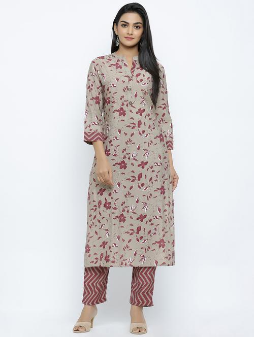 floral kurta pant set - 17375655 - Very Small Image - 1