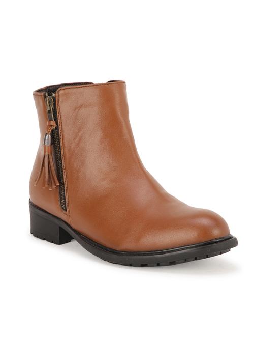 tan ankle zipper boots - 17375856 - Very Small Image - 1