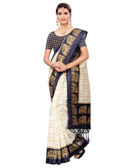 conversational printed saree with blouse - 17375954 - Very Small Image - 1