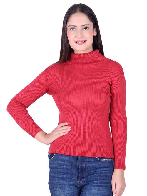 turtle neck solid pullover - 17376039 - Very Small Image - 1