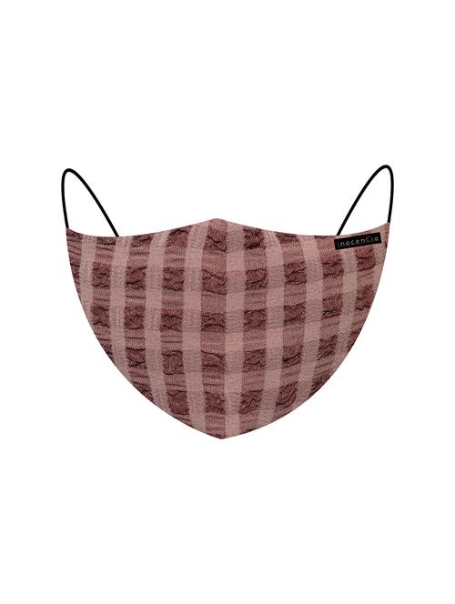 pink printed cotton anti-pollution women mask - 17376604 - Very Small Image - 1