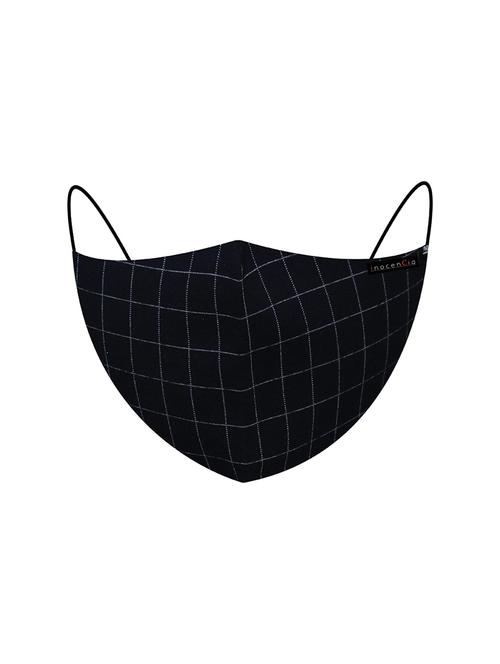 black printed cotton anti-pollution women mask - 17376607 - Very Small Image - 1