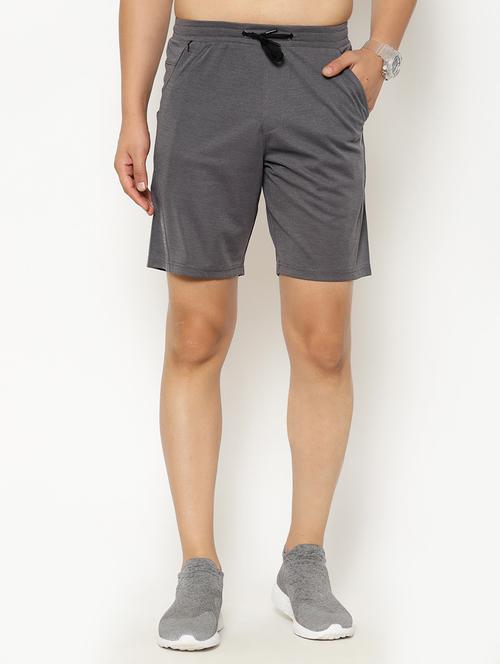 grey solid shorts - 17376648 - Very Small Image - 1