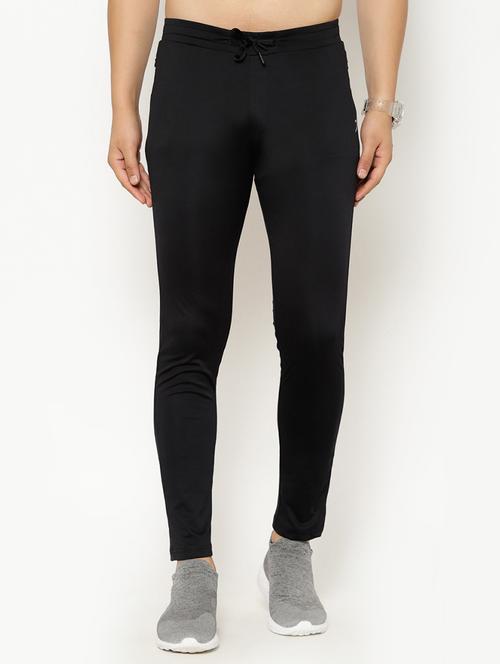 black solid full length track pant - 17376656 - Very Small Image - 1