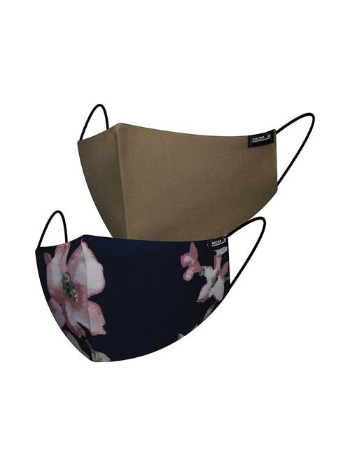 multi colored cotton anti-pollution women mask (pack of 2) - 17376672 - Very Small Image - 1