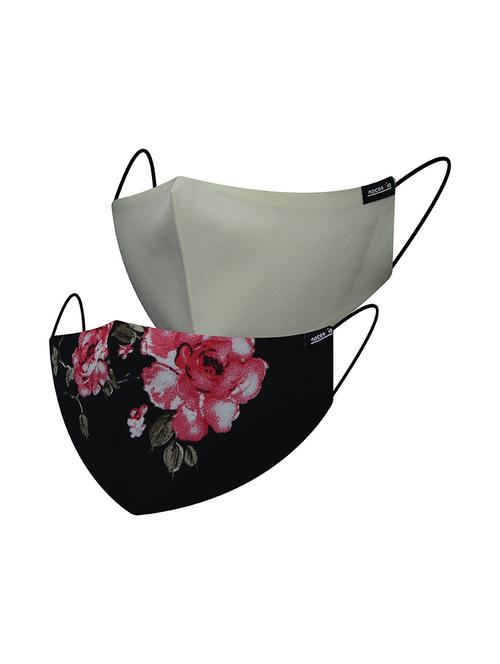 multi colored cotton anti-pollution women mask (pack of 2) - 17376678 - Very Small Image - 1