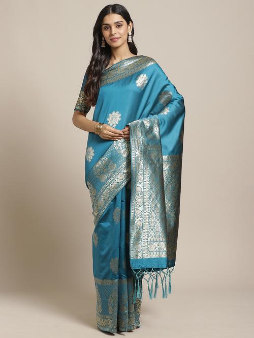self design banarasi saree - 17376743 - Very Small Image - 1