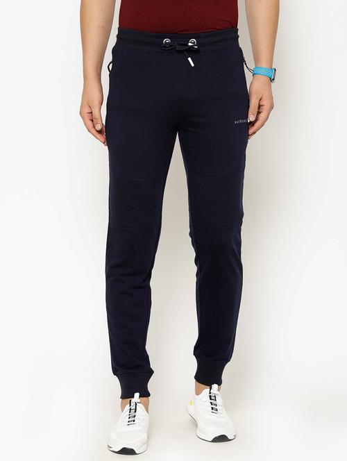 navy blue solid full length jogger - 17376782 - Very Small Image - 1