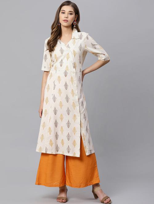 floral printed straight kurta - 17376961 - Very Small Image - 1