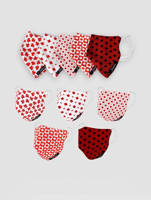 multi colored cotton printed women mask (pack of 5) - 17377091 - Very Small Image - 1