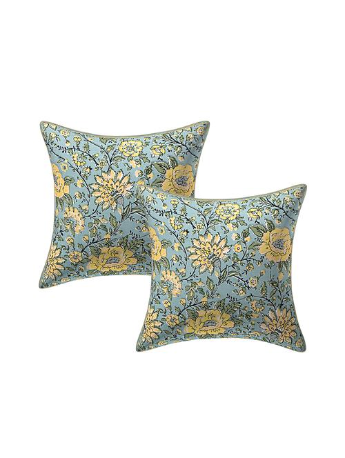 cotton jaipuri hand block print canvas cushion cover (pack of 2) - 17377157 - Very Small Image - 1