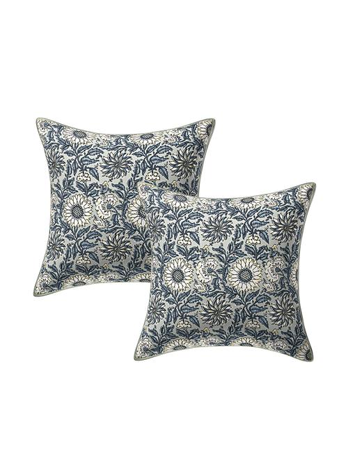 cotton jaipuri hand block print canvas cushion cover (pack of 2) - 17377162 - Very Small Image - 1