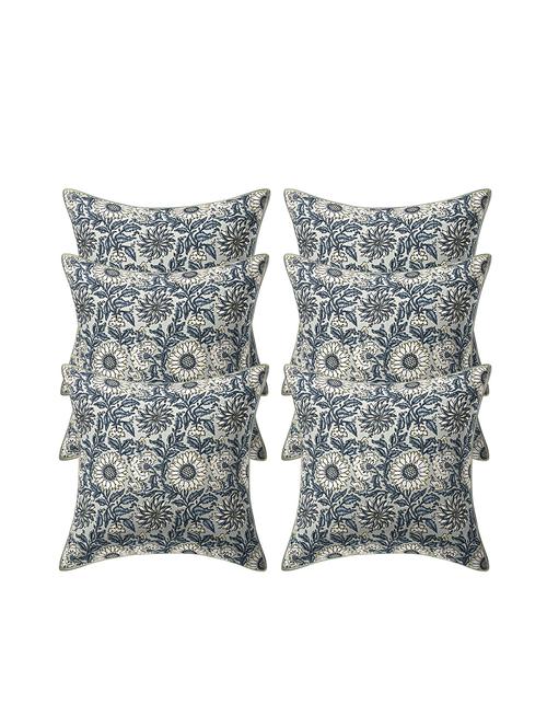 cotton jaipuri hand block print canvas cushion cover(pack of 6) - 17377310 - Very Small Image - 1