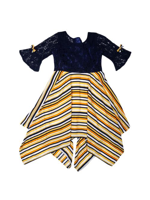 yellow polyester frock - 17377404 - Very Small Image - 1