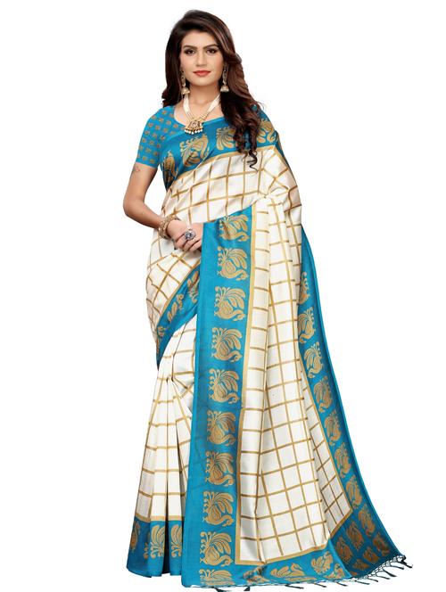 checks printed saree - 17377420 - Very Small Image - 1