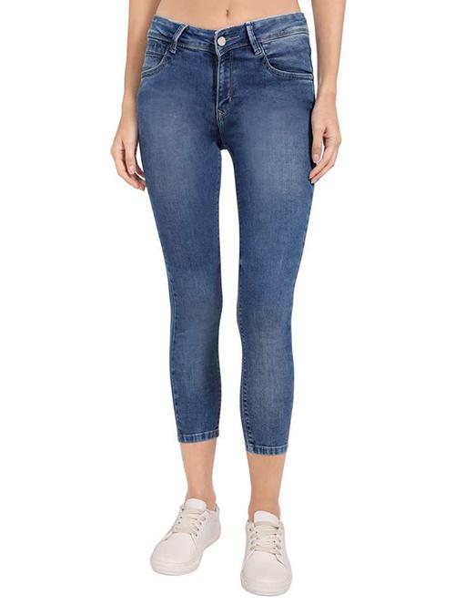 mid rise stone washed jeans - 17377438 - Very Small Image - 1
