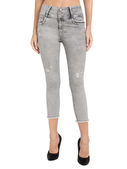 high rise washed jeans - 17377445 - Very Small Image - 1