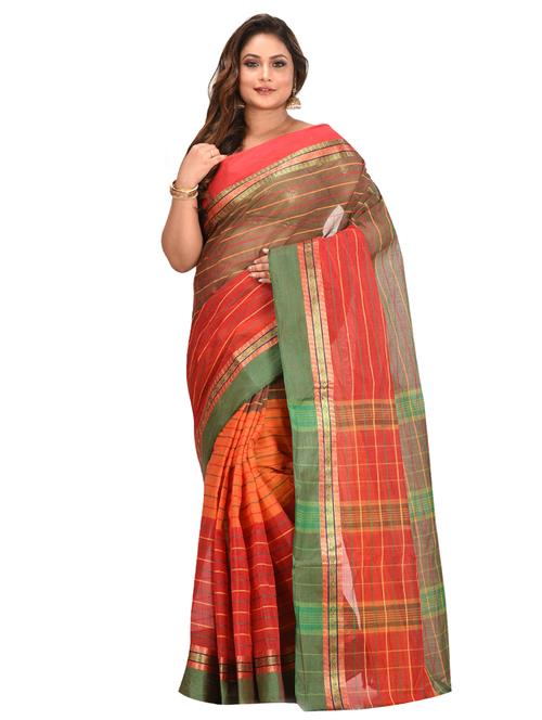 striped tant saree - 17377763 - Very Small Image - 1