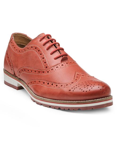 maroon lace up boat shoe - 17378024 - Very Small Image - 1