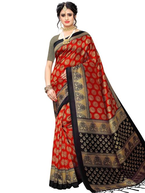 conversational printed saree with blouse - 17378128 - Very Small Image - 1