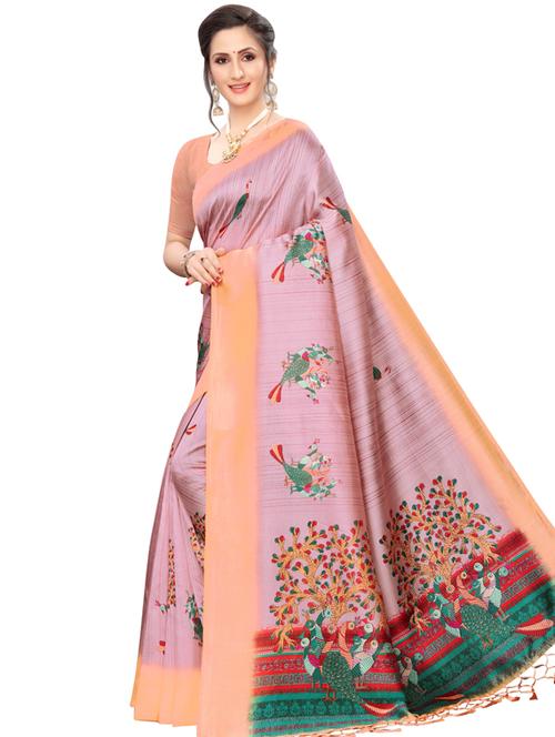 conversational printed saree with blouse - 17378147 - Very Small Image - 1