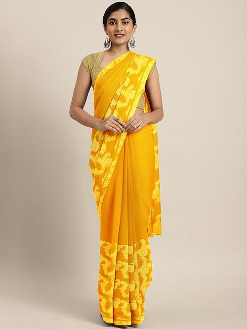 zari work chiffon saree with blouse - 17379123 - Very Small Image - 1