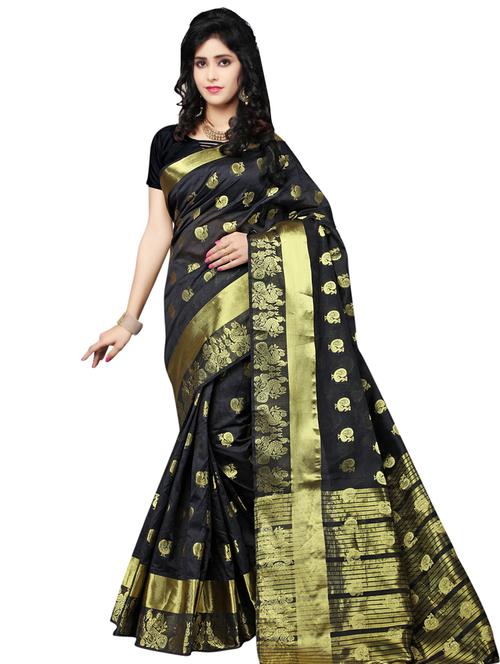 conversational banarasi saree - 17379533 - Very Small Image - 1