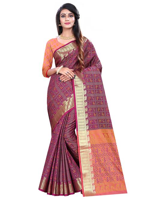 conversational woven saree - 17379597 - Very Small Image - 1