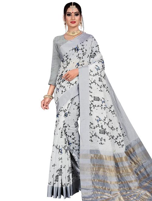 conversational printed saree - 17379659 - Very Small Image - 1